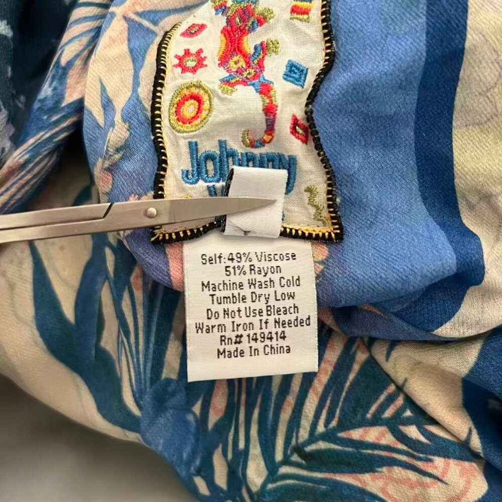 NWOT Johnny Was Anya Vest Floral Blue Open Front Hobo Chic Kimono Size S - Picture 11 of 14